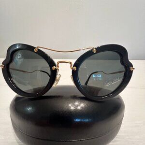 MIU MIU Black & Gold SMU11R 1AB-1A1 SUNGLASSES